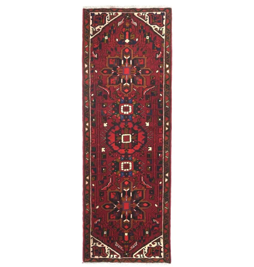 Vintage Red Tribal 2X7 Heriz Persian Runner Rug