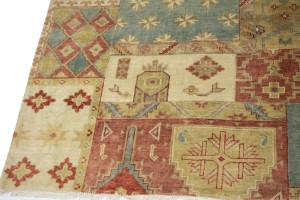 Multicolored Geometric 8X10 Patchwork Oriental Rug