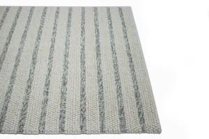 Cream & Gray Stripes 5X8 Modern Rug