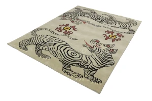Beige Tribal 6X8 Fine Nepali Oriental Rug