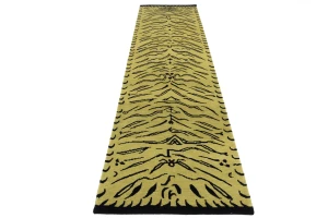Goldish Beige Tribal 3X12 Fine Nepali Oriental Runner Rug