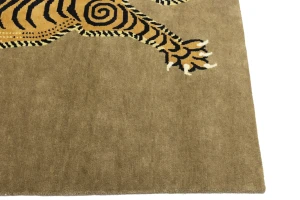 Khaki Tribal Pictorial 8X8 Fine Nepali Oriental Square Rug