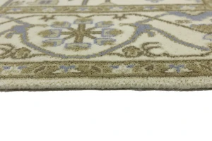 Cream Floral 8X8 Oushak Oriental Square Rug