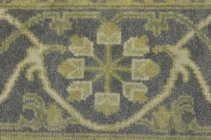 Cream Floral 8X8 Oushak Oriental Square Rug