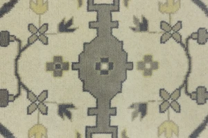 Cream Floral 12X15 Oushak Oriental Rug