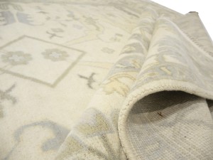 Cream Floral 10X19 Oushak Oriental Rug