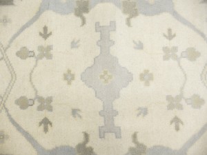 Cream Floral 10X19 Oushak Oriental Rug