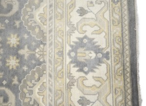 Gray Floral 9X18 Oushak Chobi Oriental Rug