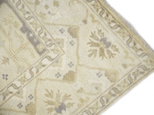 Beige Floral 9X18 Oushak Oriental Rug