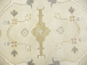 Beige Floral 9X18 Oushak Oriental Rug