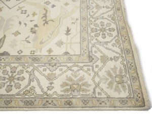 Cream Floral 8X16 Oushak Oriental Rug