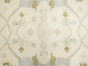 Cream Floral 9X18 Oushak Oriental Rug