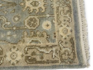 Gray Floral 3X20 Oushak Chobi Oriental Runner Rug