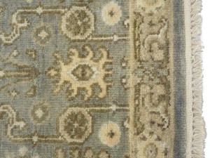 Gray Floral 3X20 Oushak Chobi Oriental Runner Rug