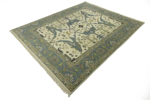 Muted Colors Floral 9X12 Oushak Oriental Rug