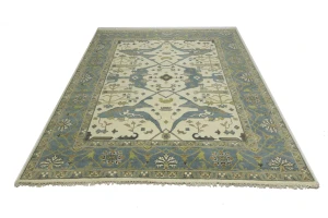 Muted Colors Floral 9X12 Oushak Oriental Rug