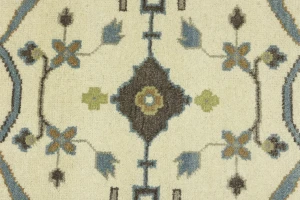 Muted Colors Floral 9X12 Oushak Oriental Rug