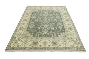 Muted Colors Floral Transitional 8X10 Oushak Chobi Oriental Rug