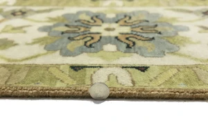Rust Orange Floral 10X10 Osh Chobi Oriental Square Rug