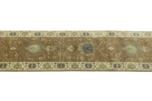 Rust Orange Floral 2'5X14'0 Osh Chobi Oriental Runner Rug