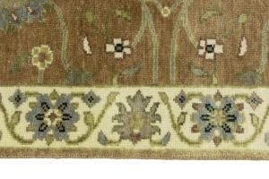 Rust Orange Floral 2'5X14'0 Osh Chobi Oriental Runner Rug