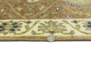Rust Orange Floral 2'5X14'0 Osh Chobi Oriental Runner Rug