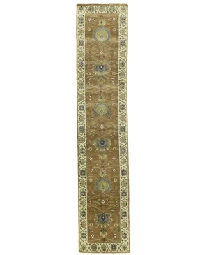 Rust Orange Floral 2'5X12 Osh Chobi Oriental Runner Rug