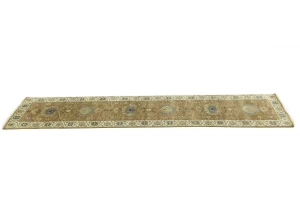 Rust Orange Floral 2'5X12 Osh Chobi Oriental Runner Rug