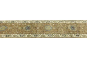 Rust Orange Floral 2'5X12 Osh Chobi Oriental Runner Rug