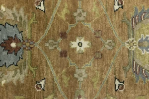 Rust Orange Floral 2'5X12 Osh Chobi Oriental Runner Rug