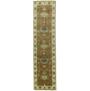 Rust Orange Floral 3X10 Osh Chobi Oriental Runner Rug