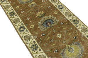 Rust Orange Floral 3X10 Osh Chobi Oriental Runner Rug