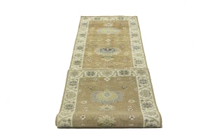 Rust Orange Floral 3X10 Osh Chobi Oriental Runner Rug