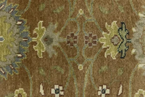 Rust Orange Floral 3X10 Osh Chobi Oriental Runner Rug
