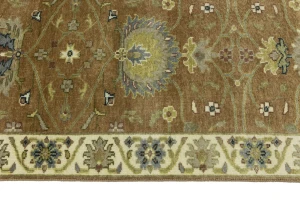 Rust Orange Floral 3X10 Osh Chobi Oriental Runner Rug