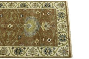 Rust Orange Floral 3X10 Osh Chobi Oriental Runner Rug