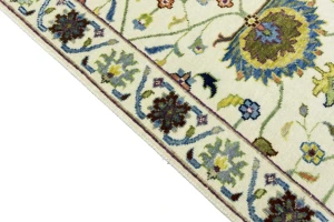 Cream Floral 2'5X13'7 Osh Chobi Peshawar Oriental Runner Rug