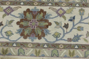 Cream Floral 12X15 Osh Chobi Peshawar Oriental Rug