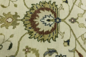 Cream Floral 2'5X13'4 Osh Chobi Peshawar Oriental Runner Rug