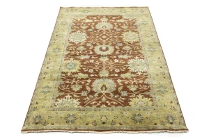 Rust Floral Osh Chobi 6X9 Peshawar Oriental Rug