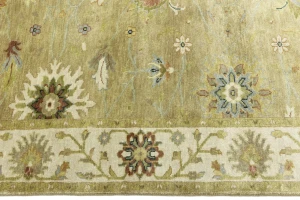 Tan Floral Traditional 5X8 Osh Chobi Peshawar Oriental Rug