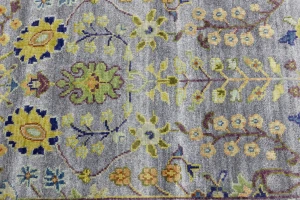 Silver Floral Traditional 3X5 Oushak Chobi Oriental Rug