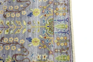 Silver Floral Traditional 3X5 Oushak Chobi Oriental Rug