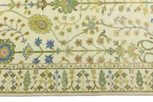 Ivory Floral 4X6 Traditional Osh Chobi Oriental Rug