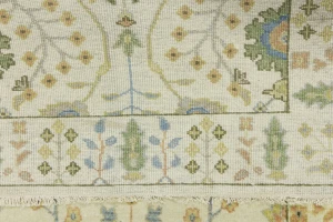 Ivory Floral Traditional 3X5 Oushak Chobi Oriental Rug