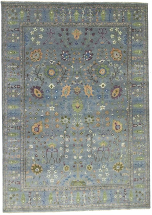 Muted Colors Floral 10X14 Oushak Chobi Oriental Rug