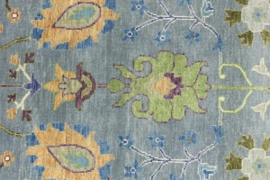 Muted Colors Floral 10X14 Oushak Chobi Oriental Rug