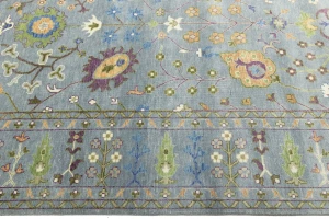 Muted Colors Floral 10X14 Oushak Chobi Oriental Rug