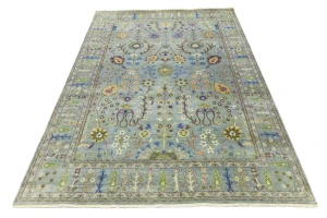 Muted Colors Floral 8X11 Oushak Chobi Oriental Rug