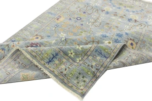 Muted Colors Floral 6X9 Oushak Chobi Oriental Rug